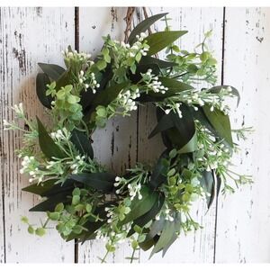 Dusty‎ Miller Wire Vine Neutral Candle Ring Wedding decor  Everyday Greenery